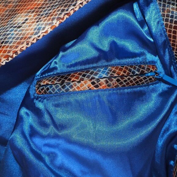 Pelle Studio Vintage Wilsons Leather Multicolor Snake Skin Blazer Women's L - Picture 7 of 7